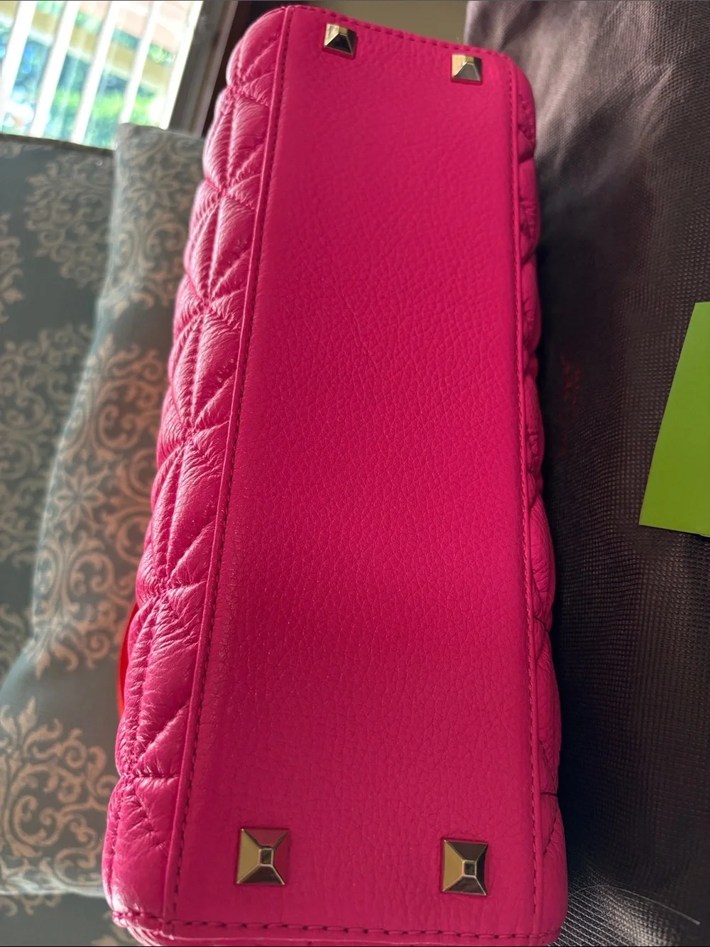 NWT kate spade Quilted Orange and Pink Leather Shoulder Bag